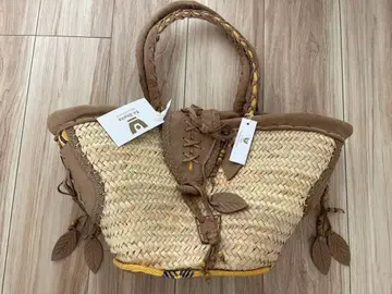 [ 새상품 미사용 ] En shalla 바스켓백 중형 베이지
