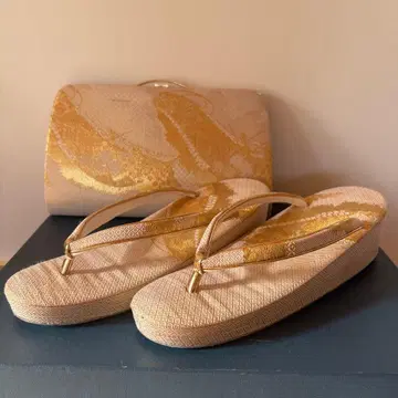 일본 의류용 조리 및 백 세트 골드