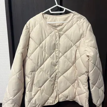 [ 미사용 새상품 ] 아이보리 퀼팅 자켓