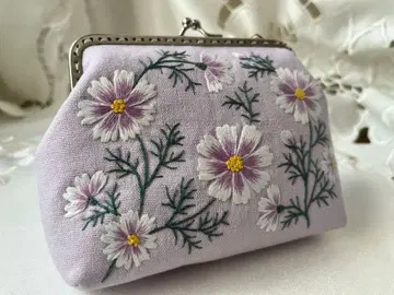 코스모스 패턴 꽃 자수 | 베트남제 핸드메이드