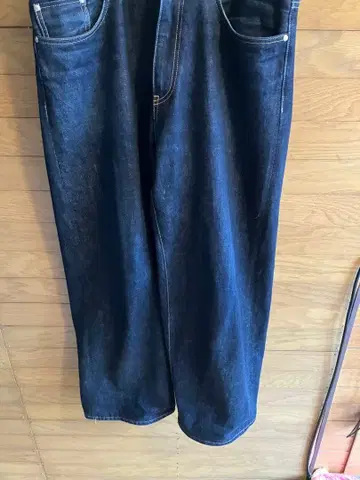 TSY 데님 L 인디고 트레셔 부착