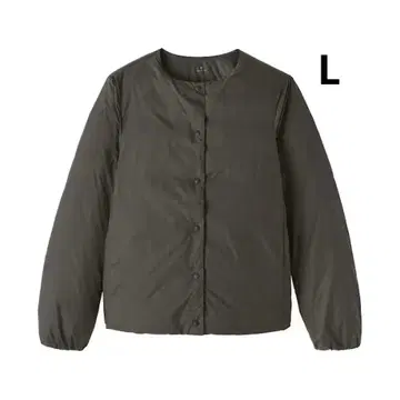 무인양품 경량 다운 포켓터블 노카라 자켓