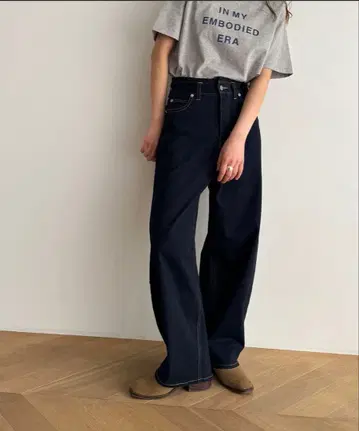 CANAL JEAN 와이드 커브 데님