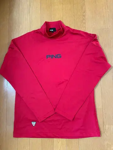 새상품급 핑 골프 하이넥 긴팔 의류 L 빨간색