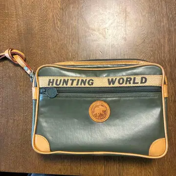 HUNTING WORLD 클러치백 그린/베이지