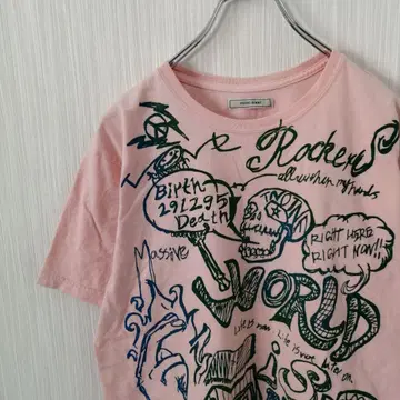 231235=HOMME T셔츠 반팔 스컬 핑크