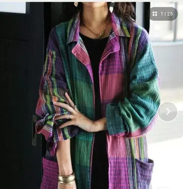 안티카 체크 무늬 자켓