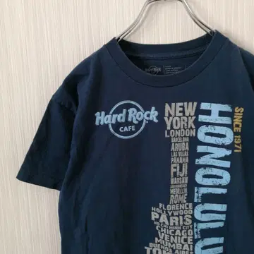 Hard Rock CAFE 반팔 로고 블루