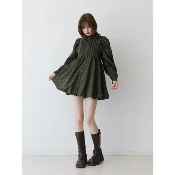 jouetie 벌룬 튜닉 원피스 그린