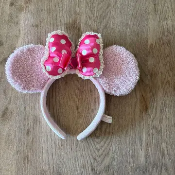 미니 귀 머리띠 핑크