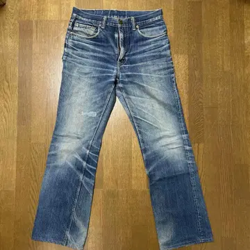 부츠컷 데님 플레어 데님 블루