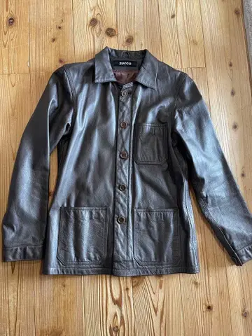 zucca 다크 브라운 가죽 자켓