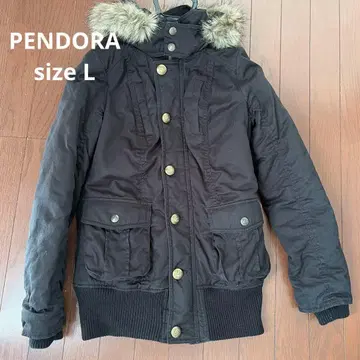 PENDORA 페드라 퍼 다운 자켓 블랙 사이즈 L 1310