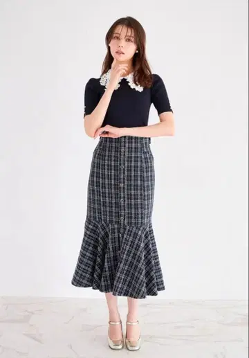 [ 새상품 ] tocco closet 트위드 머메이드 스커트