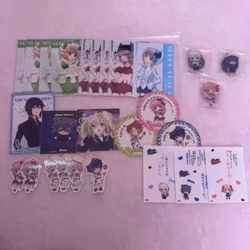 수호캐릭터 애니카페 체크 스타일 스티커 코스터 브로마이드