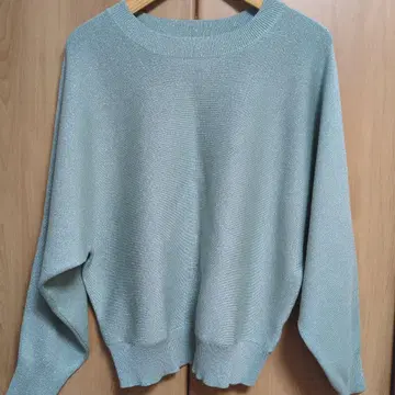 드레스킵 라메 돌먼 니트 그린 L 새상품급