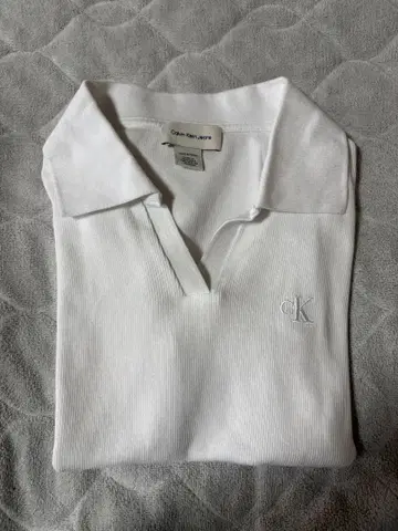 캘빈 클라인 진스 화이트 피케 셔츠