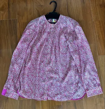 새상품급 Drawer 실크 셔츠 36 핑크 계열