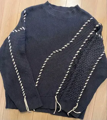 ZARA 메종 스페셜 그레이 니트 스웨터 M