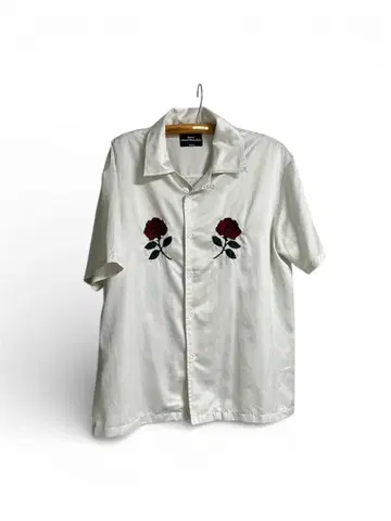 장미 자수/화이트 셔츠