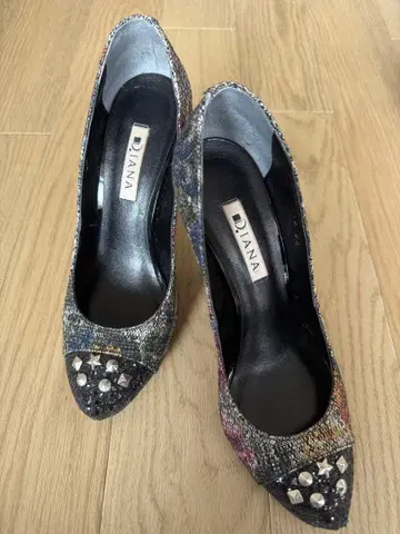 다이애나 다색 트위드 하이힐 24cm