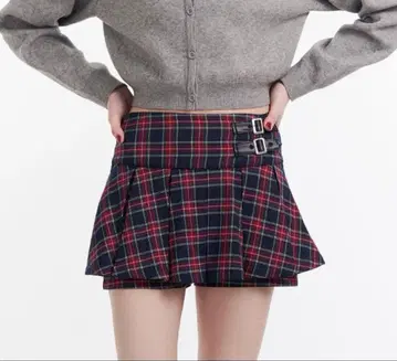 jouetie 벨트 플리츠 미니 치마바지