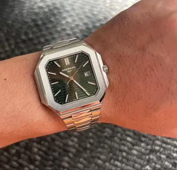 새상품 자동 와인딩 시계 그린 다이얼 노틸러스 아쿠아넛 파텍필립