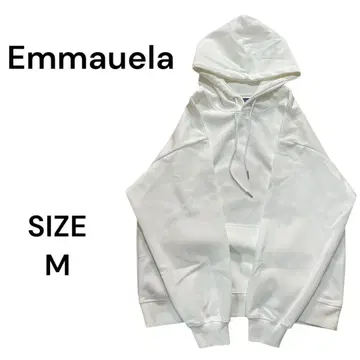 [ 새상품 ] 후드티 Emmauela 화이트 M 코튼 100%