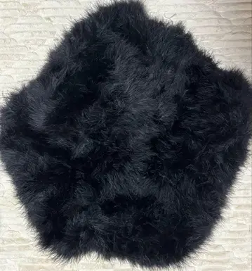 성인식 고급 페더 숄 블랙