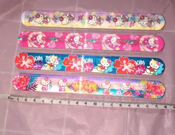 헬로키티 네일 파일 4개 세트 새상품 18cm 홀로그램 하이비스커스