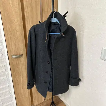 울 더플 코트 다크 그레이 사이즈: L