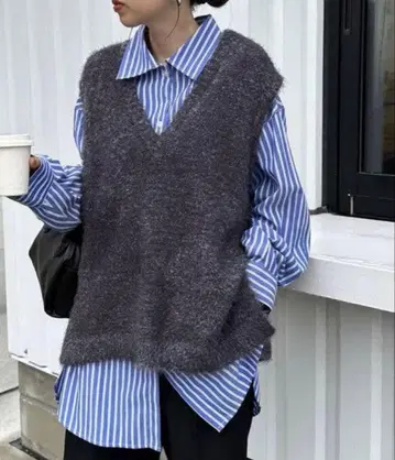 DISCOAT 니트 베스트 그레이