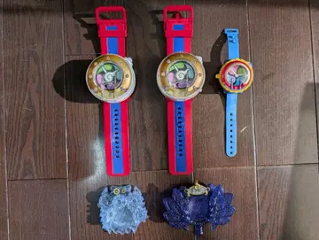 캐릭터 손목시계 2세트 빨간색, 파랑, 투명