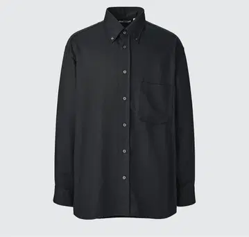 [ 완판템 ] UNIQLO U 드레이프 셔츠 M 블랙