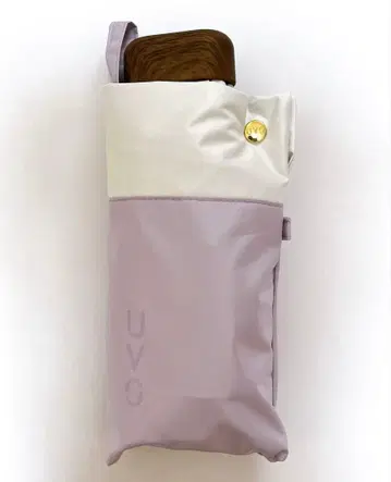 UVO 5단 접이식 양산 우천 겸용 배색 라벤더 x 오프