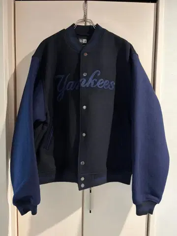 NewEra Yankees 멜톤 바시티 자켓 네이비 XL