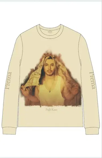 프리나 후지 카제 긴팔 티셔츠 베이지