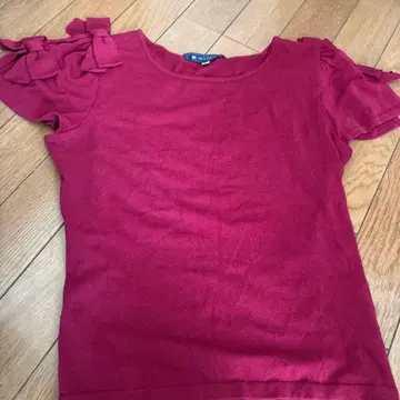 M's Gracy 와인 레드 반팔 니트 40