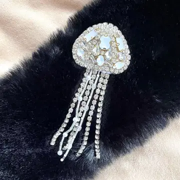 [ SALE ] 해파리 비즈 자수 브로치 브로치 백참 해파리