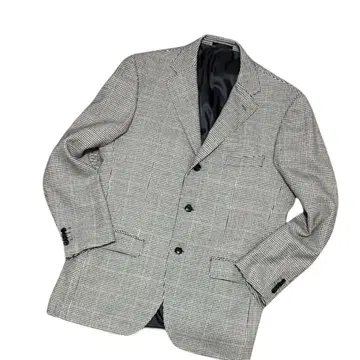 컨디션 최상 체크 무늬 테일러드 자켓 이탈리아 원단+테이진 콜라보