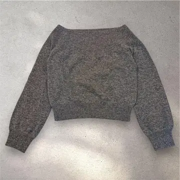 FRAY I.D 캐시미어 믹스 오프숄더 니트 프리 사이즈 그레이