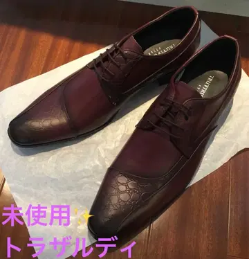 TRU TRUSSARDI 버건디 드레스 슈즈 25.5cm