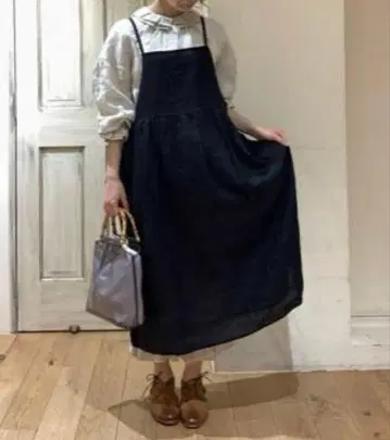 사만사 모스모스 타치카와 한정 에이프런 원피스