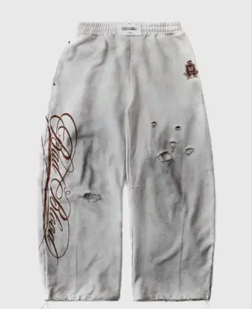 Bad Blood 화이트 데미지 팬츠