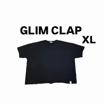 GLIM CLAP 루즈핏 블랙 T셔츠 컷팅 빅 T셔츠 XL