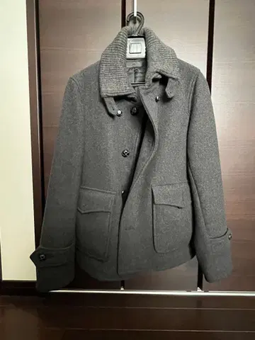 HARE 그레이 울 피 코트