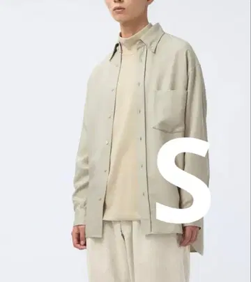 [ 완판템 ] UNIQLO U 드레이프 셔츠 S 베이지