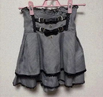 리즈리사 2연 리본 벨트 치마바지 그레이