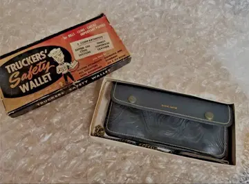 1950s 50s 빈티지 데드스탁 트래커 가죽 지갑