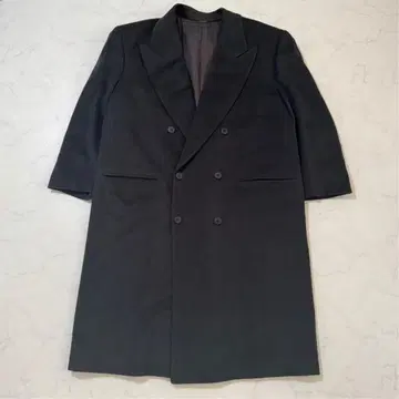 롱 코트 더블 체스터 블랙 울 100% 출퇴근 겨울